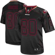 Wholesale Cheap Nike 49ers #80 Jerry Rice Lights Out Black Men's Stitched NFL Elite Jersey