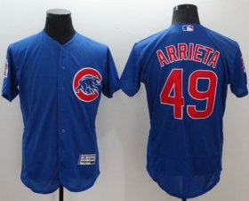 Wholesale Cheap Cubs #49 Jake Arrieta Blue Flexbase Authentic Collection Stitched MLB Jersey