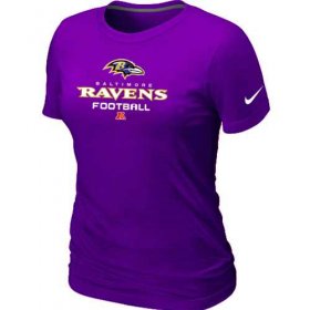 Wholesale Cheap Women\'s Nike Baltimore Ravens Critical Victory NFL T-Shirt Purple