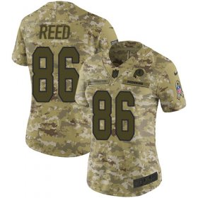 Wholesale Cheap Nike Redskins #86 Jordan Reed Camo Women\'s Stitched NFL Limited 2018 Salute to Service Jersey