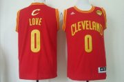 Wholesale Cheap Men's Cleveland Cavaliers #0 Kevin Love 2015 The Finals Red Jersey