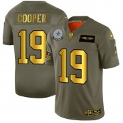 Wholesale Cheap Dallas Cowboys #19 Amari Cooper NFL Men's Nike Olive Gold 2019 Salute to Service Limited Jersey