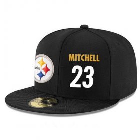 Wholesale Cheap Pittsburgh Steelers #23 Mike Mitchell Snapback Cap NFL Player Black with White Number Stitched Hat