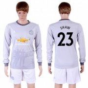 Wholesale Cheap Manchester United #23 Shaw Sec Away Long Sleeves Soccer Club Jersey