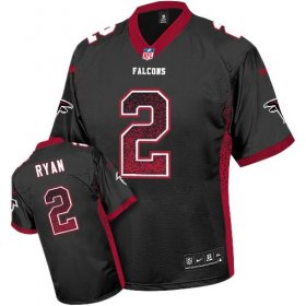 Wholesale Cheap Nike Falcons #2 Matt Ryan Black Alternate Men\'s Stitched NFL Elite Drift Fashion Jersey