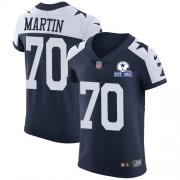 Wholesale Cheap Nike Cowboys #70 Zack Martin Navy Blue Thanksgiving Men's Stitched With Established In 1960 Patch NFL Vapor Untouchable Throwback Elite Jersey