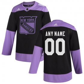 Wholesale Cheap New York Rangers Adidas Hockey Fights Cancer Custom Practice Jersey Black