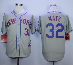 Wholesale Cheap Mets #32 Steven Matz Grey Road Cool Base Stitched MLB Jersey