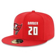 Wholesale Cheap Tampa Bay Buccaneers #20 Ronde Barber Snapback Cap NFL Player Red with White Number Stitched Hat