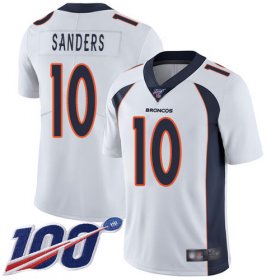 Wholesale Cheap Nike Broncos #10 Emmanuel Sanders White Men\'s Stitched NFL 100th Season Vapor Limited Jersey