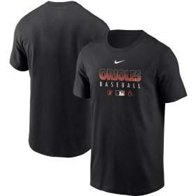 Wholesale Cheap Men\'s Baltimore Orioles Nike Black Authentic Collection Team Performance T-Shirt