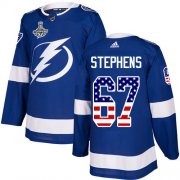 Cheap Adidas Lightning #67 Mitchell Stephens Blue Home Authentic USA Flag 2020 Stanley Cup Champions Stitched NHL Jersey