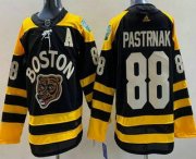 Cheap Men's Boston Bruins #88 David Pastrnak Black 2023 Winter Classic Authentic Jersey