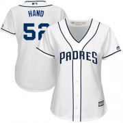 Wholesale Cheap Padres #52 Brad Hand White Home Women's Stitched MLB Jersey