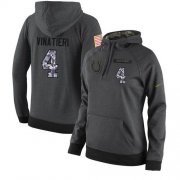 Wholesale Cheap NFL Women's Nike Indianapolis Colts #4 Adam Vinatieri Stitched Black Anthracite Salute to Service Player Performance Hoodie