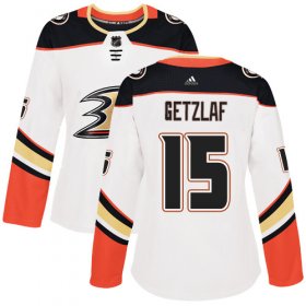 Wholesale Cheap Adidas Ducks #15 Ryan Getzlaf White Road Authentic Women\'s Stitched NHL Jersey