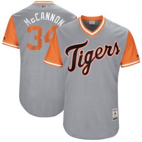 Wholesale Cheap Tigers #34 James McCann Gray \"McCannon\" Players Weekend Authentic Stitched MLB Jersey