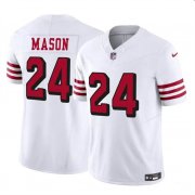 Cheap Men's San Francisco 49ers #24 Jordan Mason New White 2023 F.U.S.E. Football Stitched Jersey