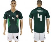 Wholesale Cheap Mexico #4 Castro Green Home Soccer Country Jersey