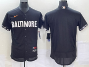 Wholesale Cheap Men's Baltimore Orioles Blank Black 2023 City Connect Flex Base Stitched Jersey