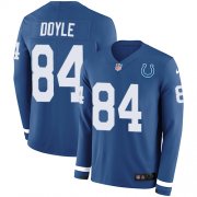 Wholesale Cheap Nike Colts #84 Jack Doyle Royal Blue Team Color Men's Stitched NFL Limited Therma Long Sleeve Jersey
