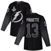 Cheap Adidas Lightning #13 Cedric Paquette Black Alternate Authentic 2020 Stanley Cup Champions Stitched NHL Jersey