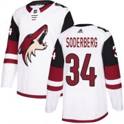 Wholesale Cheap Adidas Coyotes #34 Carl Soderberg White Road Authentic Stitched NHL Jersey