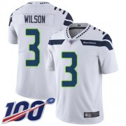 Wholesale Cheap Nike Seahawks #3 Russell Wilson White Men's Stitched NFL 100th Season Vapor Limited Jersey