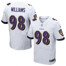 Wholesale Cheap Nike Ravens #98 Brandon Williams White Men\'s Stitched NFL New Elite Jersey