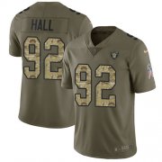 Wholesale Cheap Nike Raiders #92 P.J. Hall Olive/Camo Men's Stitched NFL Limited 2017 Salute To Service Jersey