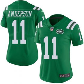 Wholesale Cheap Nike Jets #11 Robby Anderson Green Women\'s Stitched NFL Limited Rush Jersey