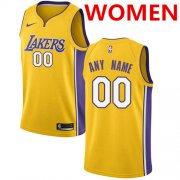 Wholesale Cheap Women's nike los angeles lakers customized swingman gold home nba icon edition jersey