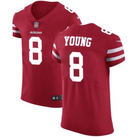 Wholesale Cheap Nike 49ers #8 Steve Young Red Team Color Men\'s Stitched NFL Vapor Untouchable Elite Jersey