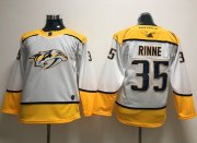 Wholesale Cheap Adidas Predators #35 Pekka Rinne White Road Authentic Stitched Youth NHL Jersey