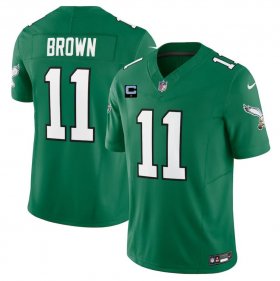 Wholesale Cheap Men\'s Philadelphia Eagles #11 A. J. Brown Green 2023 F.U.S.E. With 1-Star C Patch Vapor Untouchable Limited Football Stitched Jersey