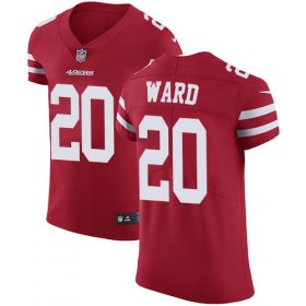 Wholesale Cheap Nike 49ers #20 Jimmie Ward Red Team Color Men\'s Stitched NFL Vapor Untouchable Elite Jersey