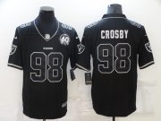 Wholesale Cheap Men's Las Vegas Raiders #98 Maxx Crosby Black Shadow 2021 Vapor Untouchable Stitched Nike Limited Jersey