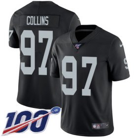 Wholesale Cheap Nike Raiders #97 Maliek Collins Black Team Color Men\'s Stitched NFL 100th Season Vapor Untouchable Limited Jersey