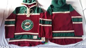 Wholesale Cheap Wild Blank Red Sawyer Hooded Sweatshirt Stitched NHL Jersey