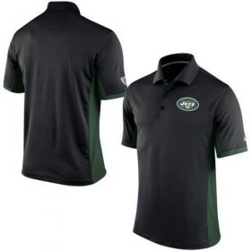 Wholesale Cheap Men\'s Nike NFL New York Jets Black Team Issue Performance Polo