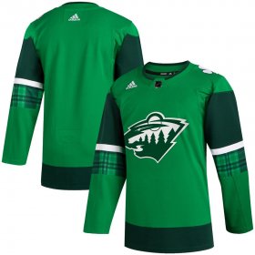 Wholesale Cheap Minnesota Wild Blank Men\'s Adidas 2020 St. Patrick\'s Day Stitched NHL Jersey Green.jpg