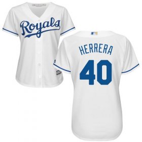 Wholesale Cheap Royals #40 Kelvin Herrera White Home Women\'s Stitched MLB Jersey