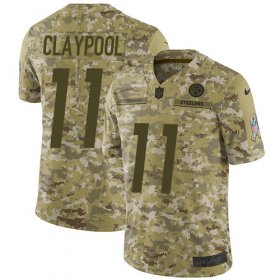 Wholesale Cheap Nike Steelers #11 Chase Claypool Camo Men\'s Stitched NFL Limited 2018 Salute To Service Jersey