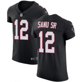 Wholesale Cheap Nike Falcons #12 Mohamed Sanu Sr Black Alternate Men\'s Stitched NFL Vapor Untouchable Elite Jersey