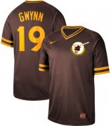 Wholesale Cheap Nike Padres #19 Tony Gwynn Brown Authentic Cooperstown Collection Stitched MLB Jersey