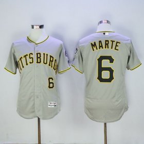 Wholesale Cheap Pirates #6 Starling Marte Grey Flexbase Authentic Collection Stitched MLB Jersey