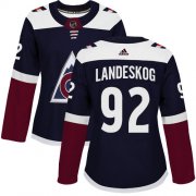 Wholesale Cheap Adidas Avalanche #92 Gabriel Landeskog Navy Alternate Authentic Women's Stitched NHL Jersey