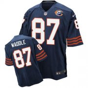Wholesale Cheap Nike Bears #87 Tom Waddle Navy Blue Throwback Men's Stitched NFL Elite Jersey