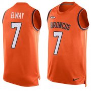 Wholesale Cheap Nike Broncos #7 John Elway Orange Team Color Men's Stitched NFL Limited Tank Top Jersey