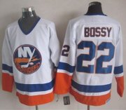 Wholesale Cheap Islanders #22 Mike Bossy White CCM Throwback Stitched NHL Jersey